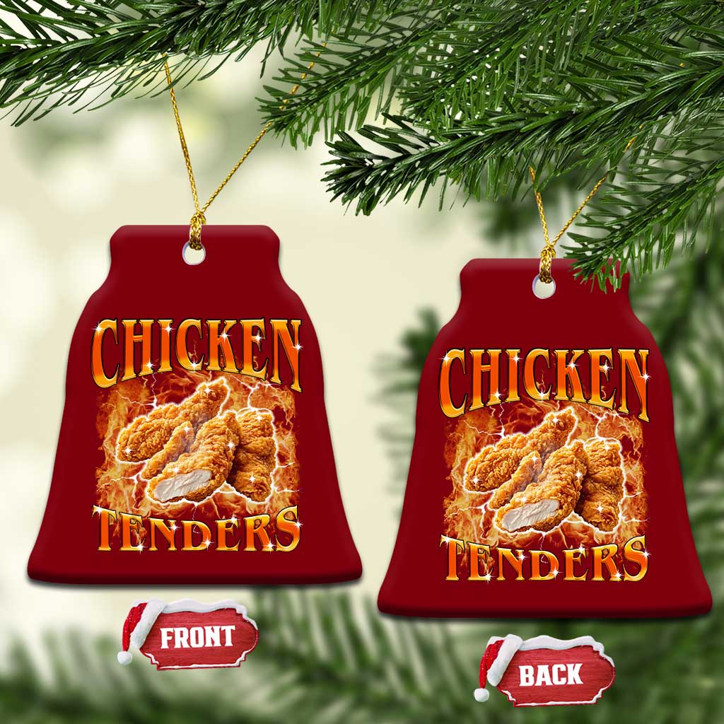 Funny Chicken Tenders Ceramic Ornament Funny Foodie Vintage 90s Bootleg Rap TS10 Print Your Wear