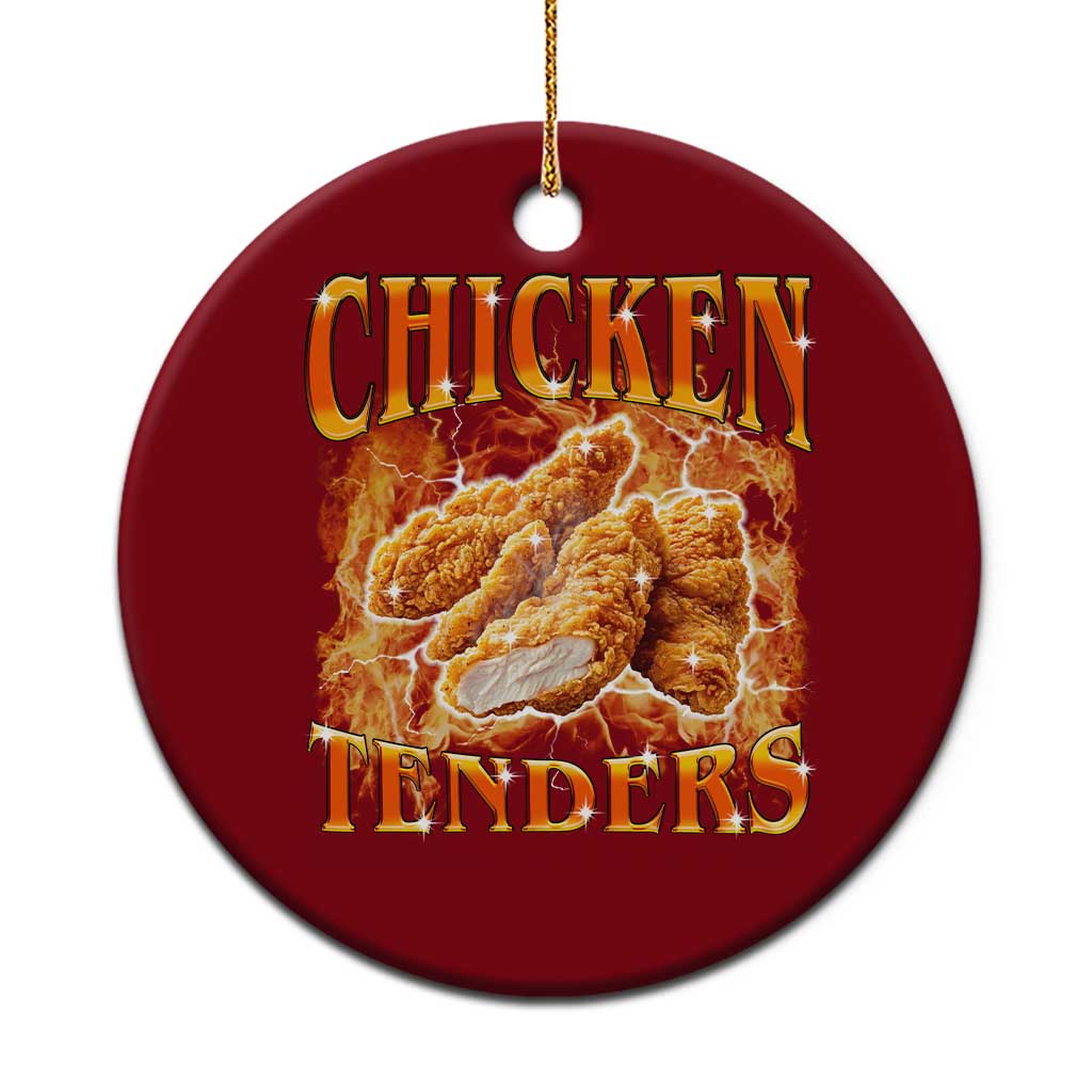 Funny Chicken Tenders Ceramic Ornament Funny Foodie Vintage 90s Bootleg Rap TS10 1pc Red Print Your Wear
