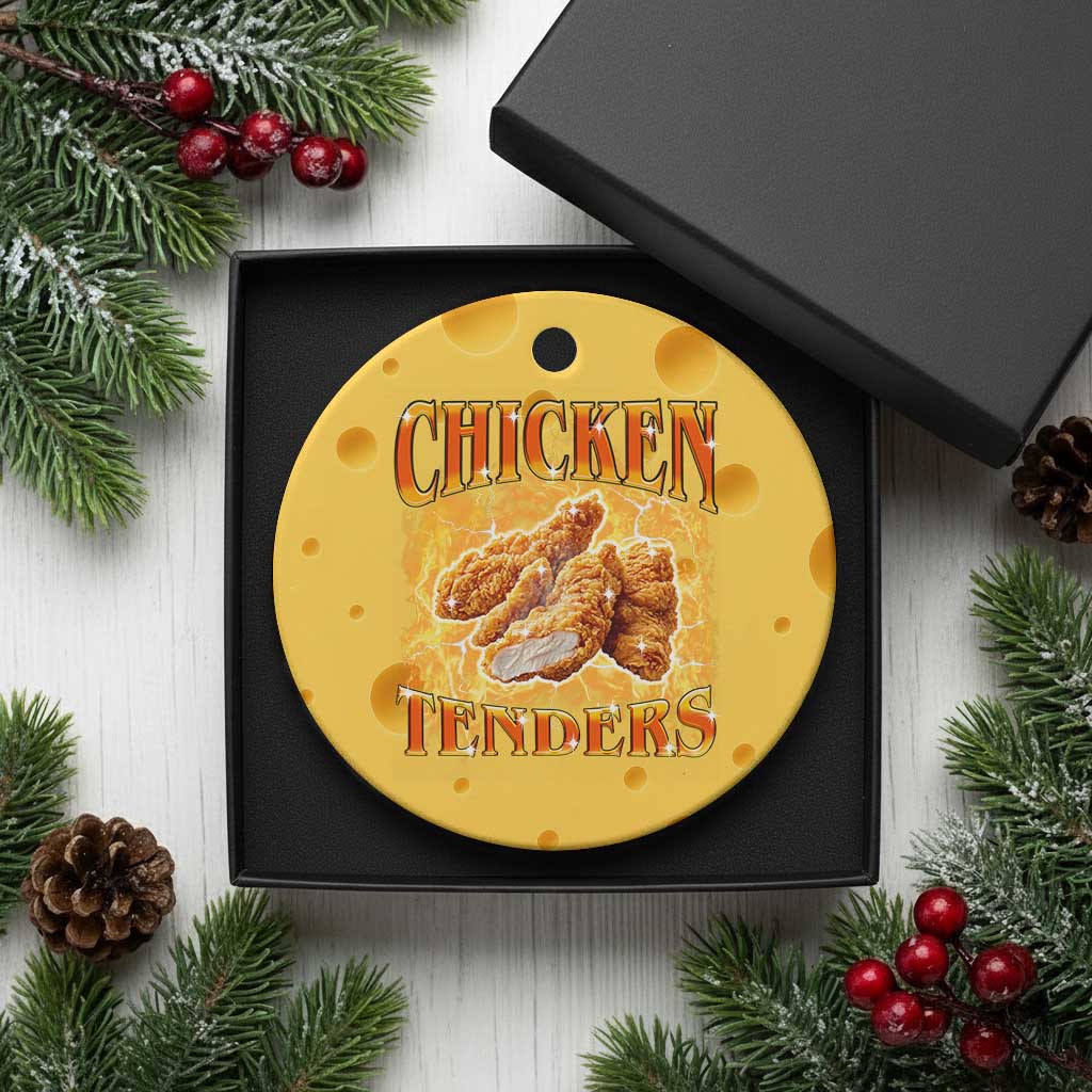 Funny Chicken Tenders Ceramic Ornament Funny Foodie Vintage 90s Bootleg Rap TS10 1pc Yellow Cheese Print Your Wear