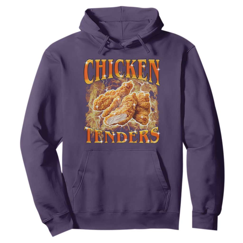 Funny Chicken Tenders Hoodie Funny Foodie Vintage 90s Bootleg Rap TS10 Purple Print Your Wear