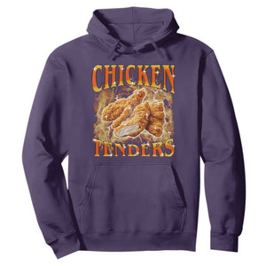 Funny Chicken Tenders Hoodie Funny Foodie Vintage 90s Bootleg Rap TS10 Purple Print Your Wear