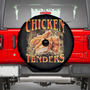 Funny Chicken Tenders Spare Tire Cover Funny Foodie Vintage 90s Bootleg Rap TS10 Black Print Your Wear