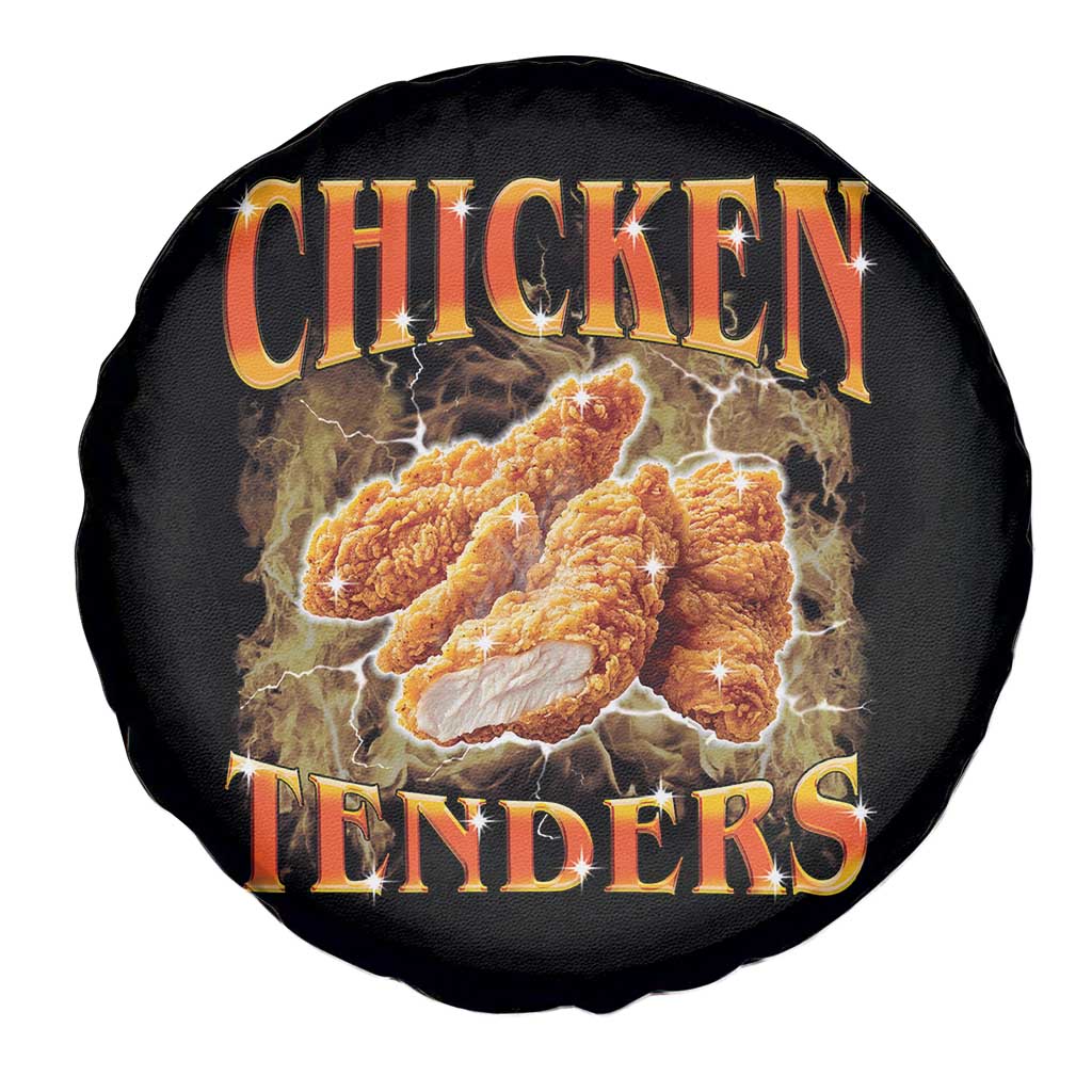 Funny Chicken Tenders Spare Tire Cover Funny Foodie Vintage 90s Bootleg Rap TS10 Print Your Wear