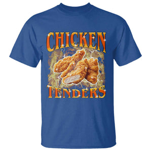 Funny Chicken Tenders T Shirt Funny Foodie Vintage 90s Bootleg Rap TS10 Royal Blue Print Your Wear