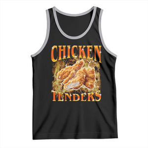 Funny Chicken Tenders Tank Top Funny Foodie Vintage 90s Bootleg Rap TS10 Black Athletic Heather Print Your Wear