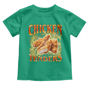 Funny Chicken Tenders Toddler T Shirt Funny Foodie Vintage 90s Bootleg Rap TS10 Irish Green Print Your Wear