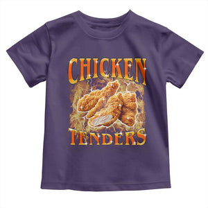 Funny Chicken Tenders Toddler T Shirt Funny Foodie Vintage 90s Bootleg Rap TS10 Purple Print Your Wear