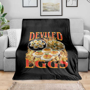Deviled Eggs Throw Blanket Vintage 90s Thanksgiving Funny Foodie Bootleg Graphic TS10 Print Your Wear