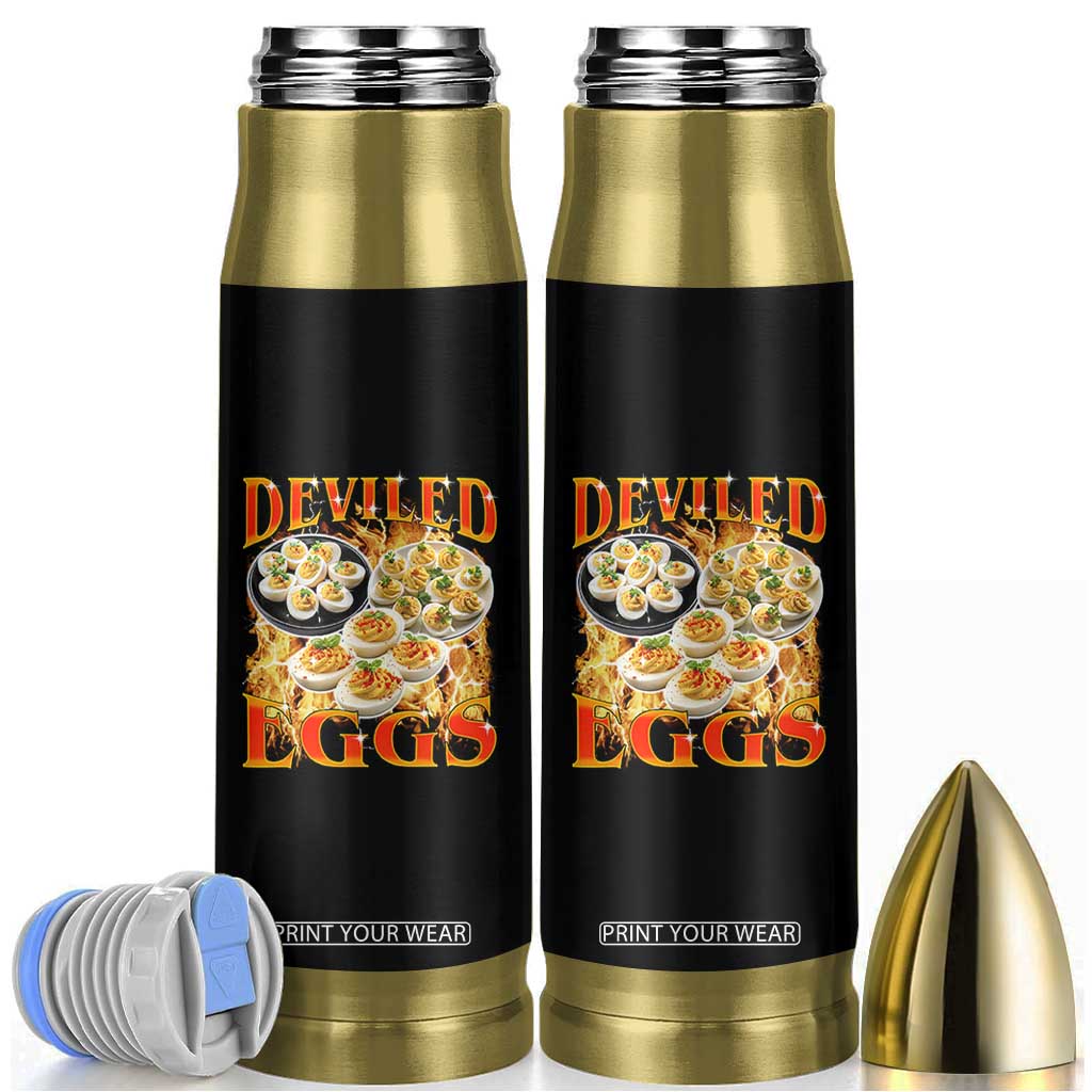 Deviled Eggs Bullet Tumbler Vintage 90s Thanksgiving Funny Foodie Bootleg Graphic TS10 Black Print Your Wear