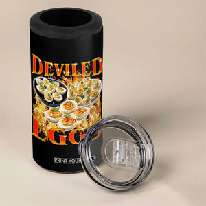 Deviled Eggs 4 in 1 Can Cooler Tumbler Vintage 90s Thanksgiving Funny Foodie Bootleg Graphic TS10 Print Your Wear