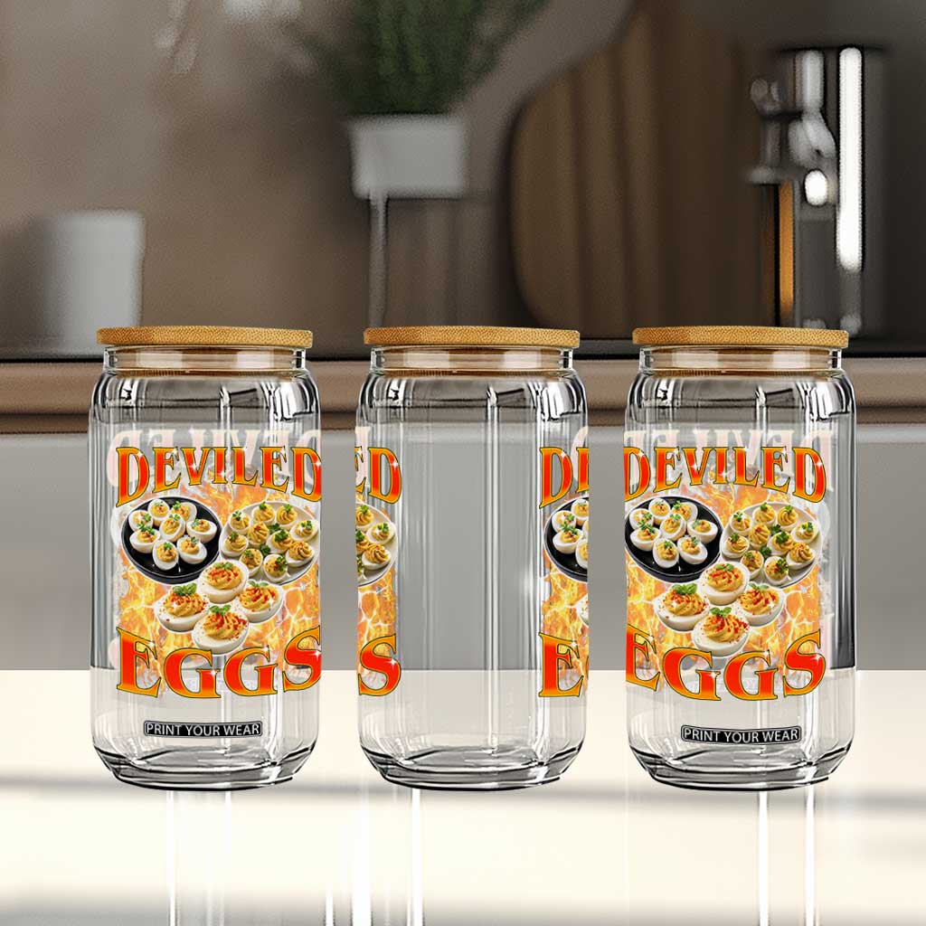 Deviled Eggs Glass Can Vintage 90s Thanksgiving Funny Foodie Bootleg Graphic TS10 Print Your Wear