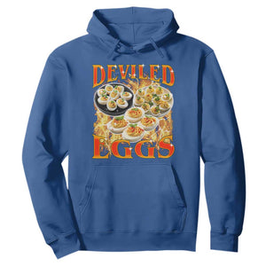 Deviled Eggs Hoodie Vintage 90s Thanksgiving Funny Foodie Bootleg Graphic TS10 Royal Blue Print Your Wear