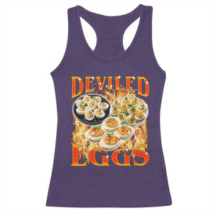 Deviled Eggs Racerback Tank Top Vintage 90s Thanksgiving Funny Foodie Bootleg Graphic TS10 Purple Print Your Wear