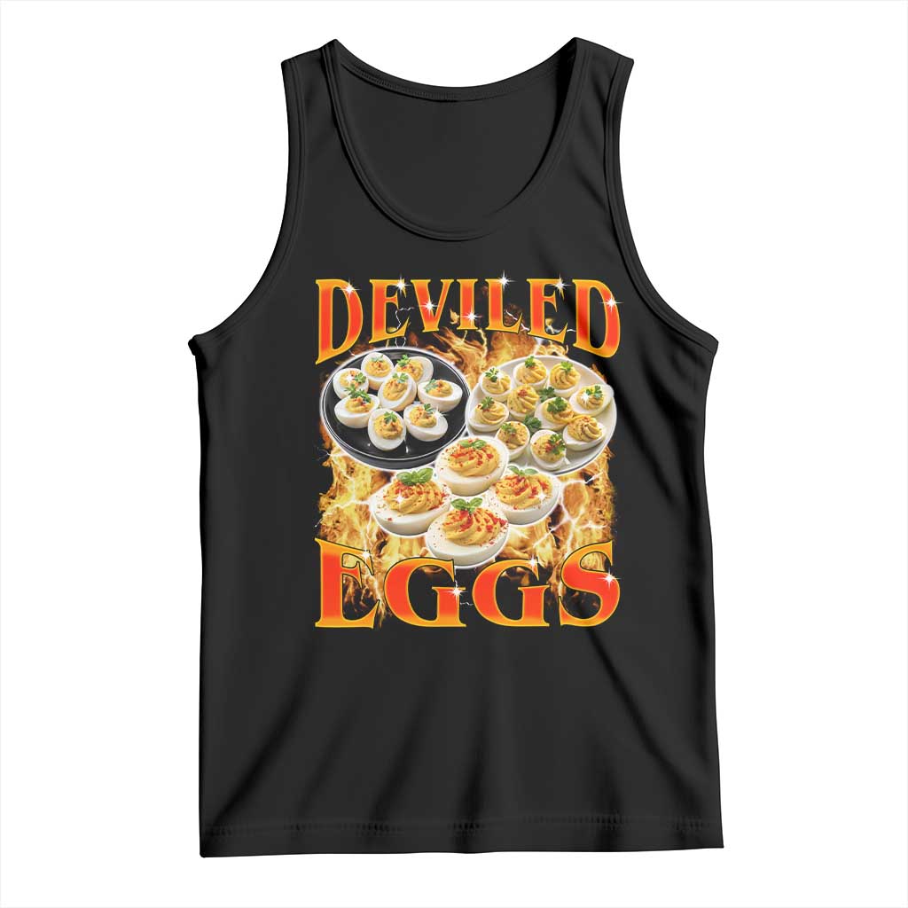 Deviled Eggs Tank Top Vintage 90s Thanksgiving Funny Foodie Bootleg Graphic TS10 Black Print Your Wear