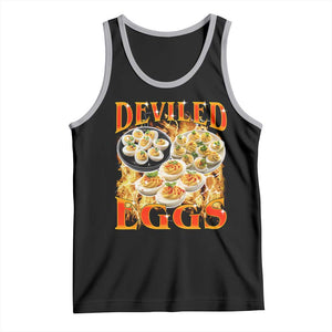 Deviled Eggs Tank Top Vintage 90s Thanksgiving Funny Foodie Bootleg Graphic TS10 Black Athletic Heather Print Your Wear