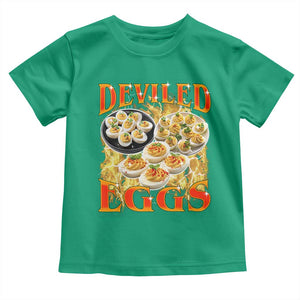 Deviled Eggs Toddler T Shirt Vintage 90s Thanksgiving Funny Foodie Bootleg Graphic TS10 Irish Green Print Your Wear