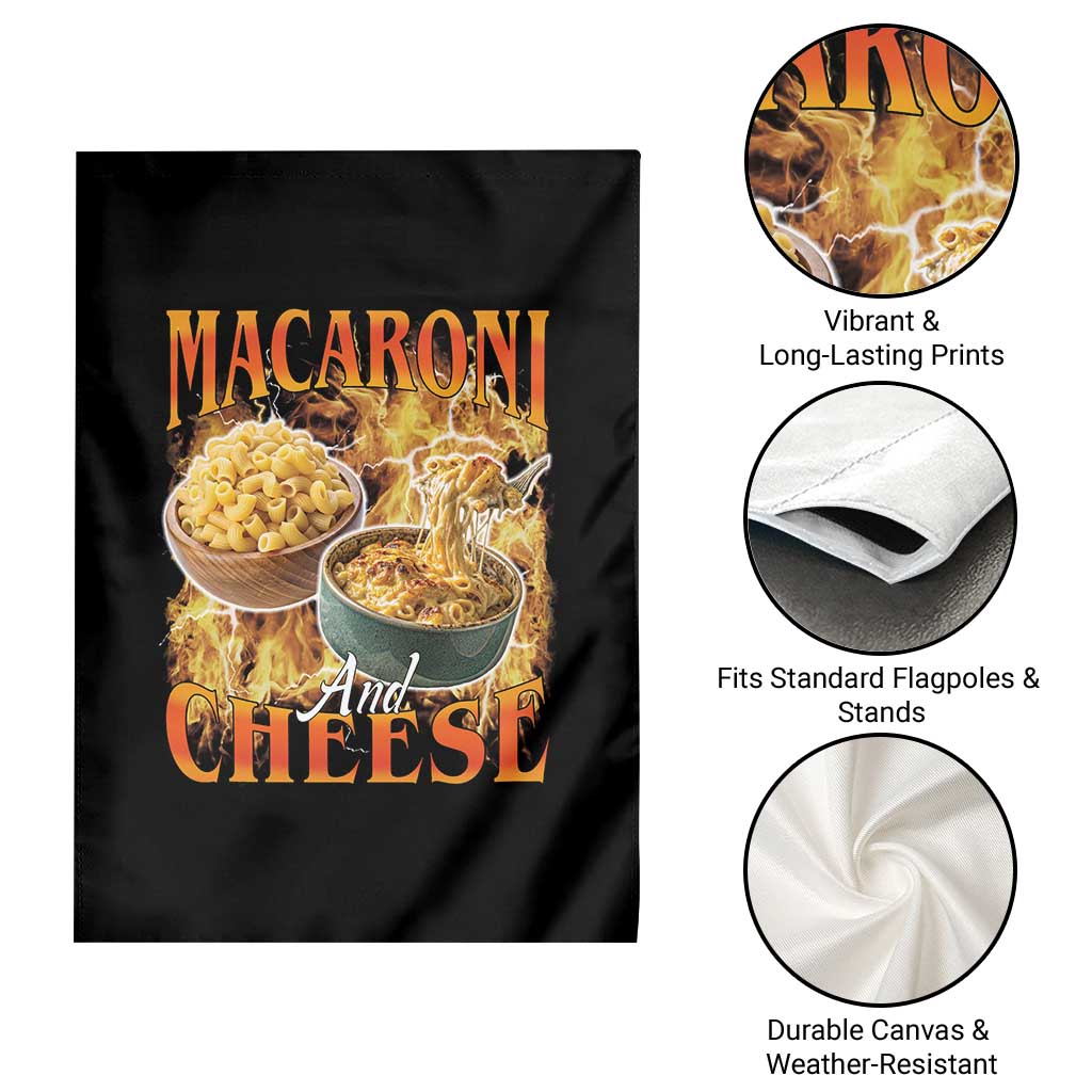 Macaroni And Cheese Meme Garden Flag Vintage 90s Style Funny Foodie Bootleg Graphic TS10 Print Your Wear