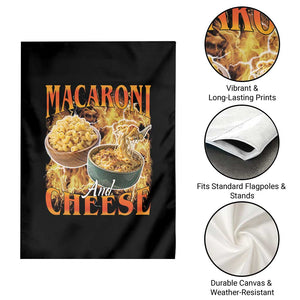 Macaroni And Cheese Meme Garden Flag Vintage 90s Style Funny Foodie Bootleg Graphic TS10 Print Your Wear
