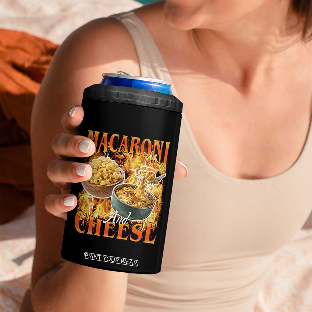 Macaroni And Cheese Meme 4 in 1 Can Cooler Tumbler Vintage 90s Style Funny Foodie Bootleg Graphic TS10 Print Your Wear