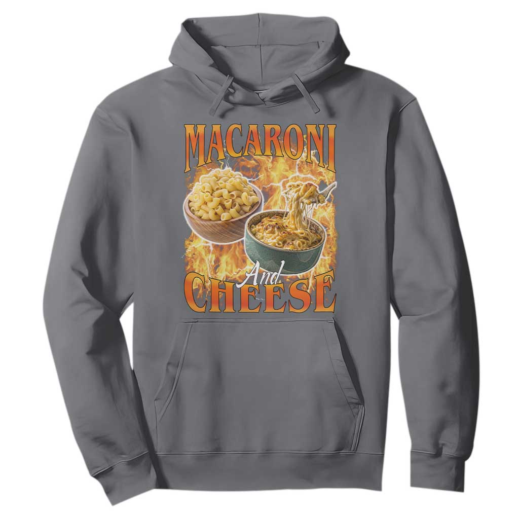 Macaroni And Cheese Meme Hoodie Vintage 90s Style Funny Foodie Bootleg Graphic TS10 Charcoal Print Your Wear