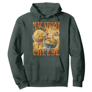 Macaroni And Cheese Meme Hoodie Vintage 90s Style Funny Foodie Bootleg Graphic TS10 Dark Forest Green Print Your Wear