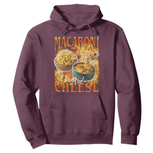Macaroni And Cheese Meme Hoodie Vintage 90s Style Funny Foodie Bootleg Graphic TS10 Maroon Print Your Wear
