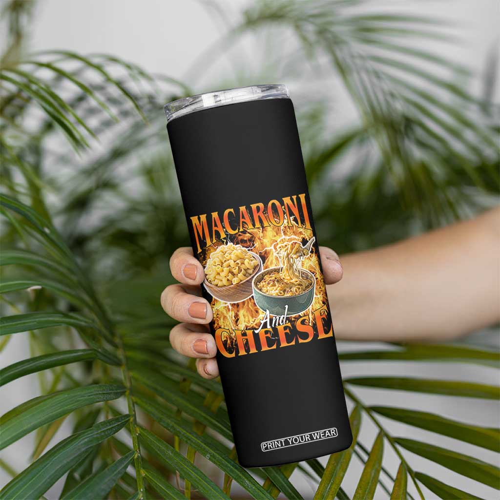 Macaroni And Cheese Meme Skinny Tumbler Vintage 90s Style Funny Foodie Bootleg Graphic TS10 Print Your Wear