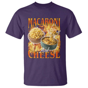 Macaroni And Cheese Meme T Shirt Vintage 90s Style Funny Foodie Bootleg Graphic TS10 Purple Print Your Wear