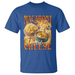 Macaroni And Cheese Meme T Shirt Vintage 90s Style Funny Foodie Bootleg Graphic TS10 Royal Blue Print Your Wear