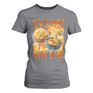 Macaroni And Cheese Meme T Shirt For Women Vintage 90s Style Funny Foodie Bootleg Graphic TS10 Charcoal Print Your Wear