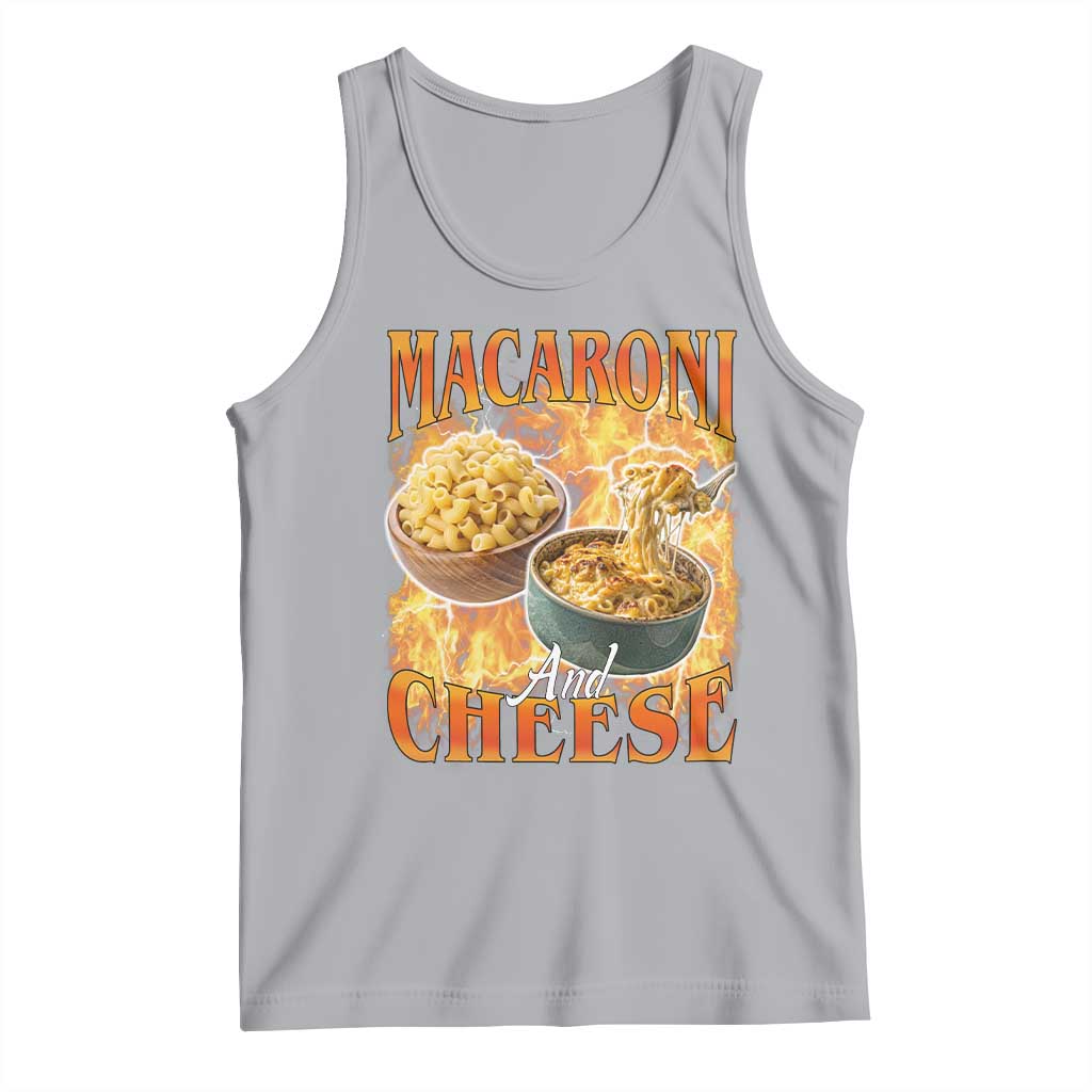 Macaroni And Cheese Meme Tank Top Vintage 90s Style Funny Foodie Bootleg Graphic TS10 Athletic Heather Print Your Wear