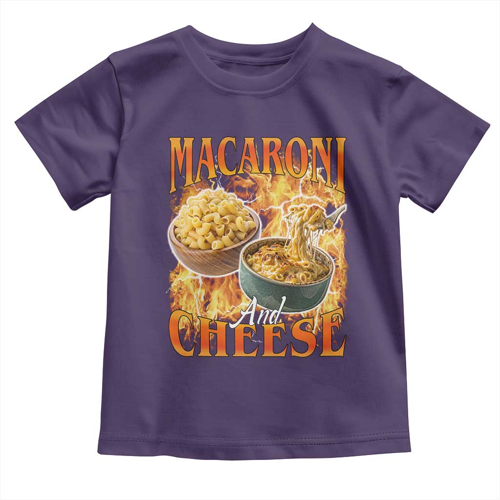 Macaroni And Cheese Meme Toddler T Shirt Vintage 90s Style Funny Foodie Bootleg Graphic TS10 Purple Print Your Wear
