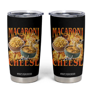 Macaroni And Cheese Meme Tumbler Cup Vintage 90s Style Funny Foodie Bootleg Graphic TS10 Black Print Your Wear