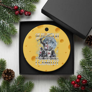 Funny Offensive Knight Meme Ceramic Ornament She Pulled On My Excalibur Bootleg TS10 1pc Yellow Cheese Print Your Wear