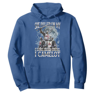 Funny Offensive Knight Meme Hoodie She Pulled On My Excalibur Bootleg TS10 Royal Blue Print Your Wear