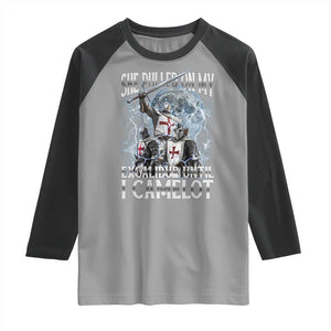 Funny Offensive Knight Meme Raglan Shirt She Pulled On My Excalibur Bootleg TS10 Sport Gray Black Print Your Wear