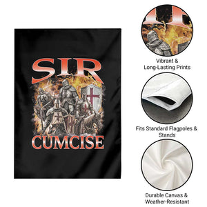 Knight Meme Garden Flag Sir Cumcise Funny Bootleg Graphic TS10 Print Your Wear