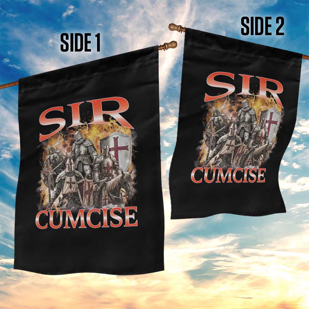 Knight Meme Garden Flag Sir Cumcise Funny Bootleg Graphic TS10 Print Your Wear