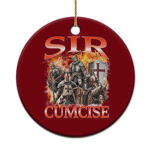 Knight Meme Ceramic Ornament Sir Cumcise Funny Bootleg Graphic TS10 1pc Red Print Your Wear