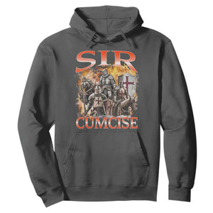 Knight Meme Hoodie Sir Cumcise Funny Bootleg Graphic TS10 Dark Heather Print Your Wear
