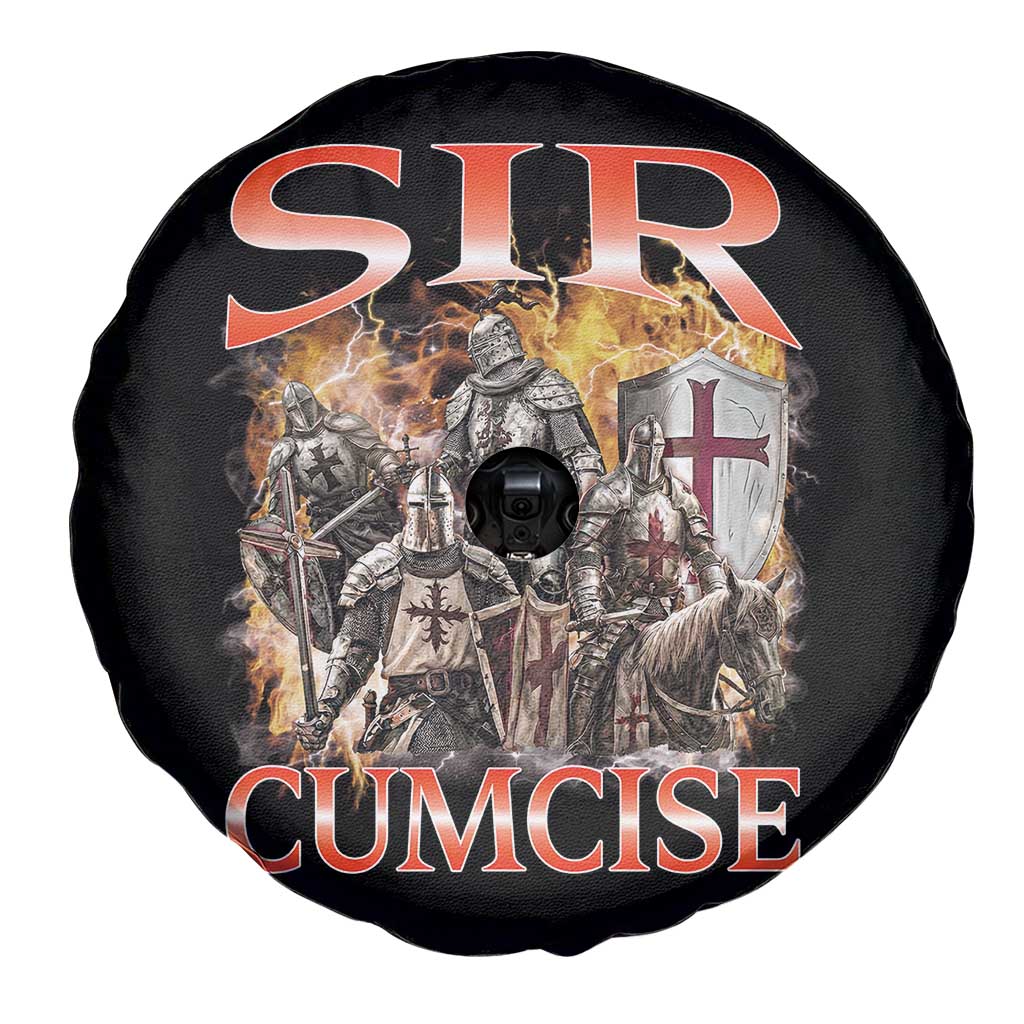 Knight Meme Spare Tire Cover Sir Cumcise Funny Bootleg Graphic TS10 Print Your Wear