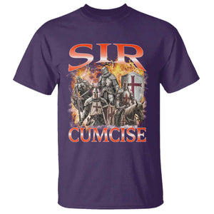 Knight Meme T Shirt Sir Cumcise Funny Bootleg Graphic TS10 Purple Print Your Wear