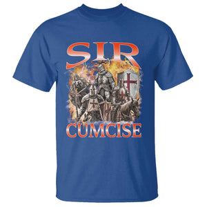 Knight Meme T Shirt Sir Cumcise Funny Bootleg Graphic TS10 Royal Blue Print Your Wear