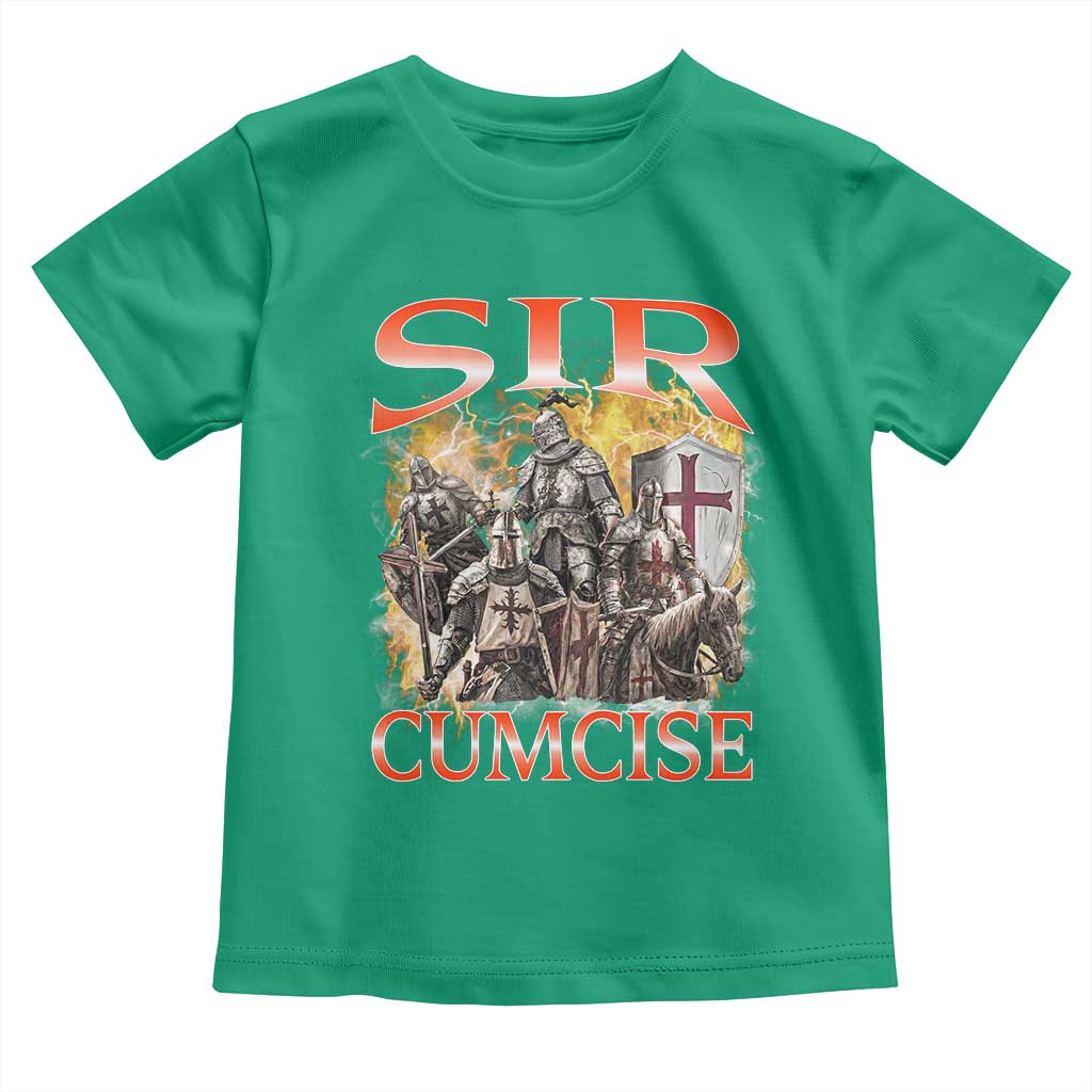Knight Meme Toddler T Shirt Sir Cumcise Funny Bootleg Graphic TS10 Irish Green Print Your Wear