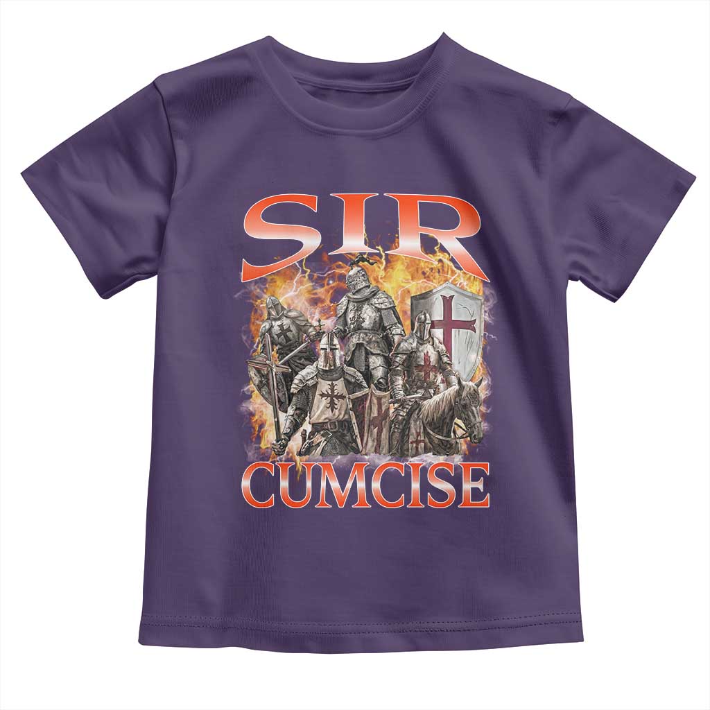 Knight Meme Toddler T Shirt Sir Cumcise Funny Bootleg Graphic TS10 Purple Print Your Wear