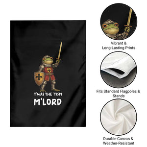 Knight Frog Garden Flag Funny T'was The Tism M'Lord Vintage Autism Medieval TS10 Print Your Wear