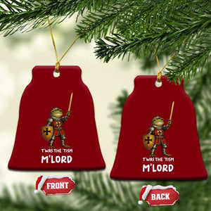 Knight Frog Ceramic Ornament Funny T'was The Tism M'Lord Vintage Autism Medieval TS10 Print Your Wear