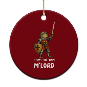 Knight Frog Ceramic Ornament Funny T'was The Tism M'Lord Vintage Autism Medieval TS10 1pc Red Print Your Wear