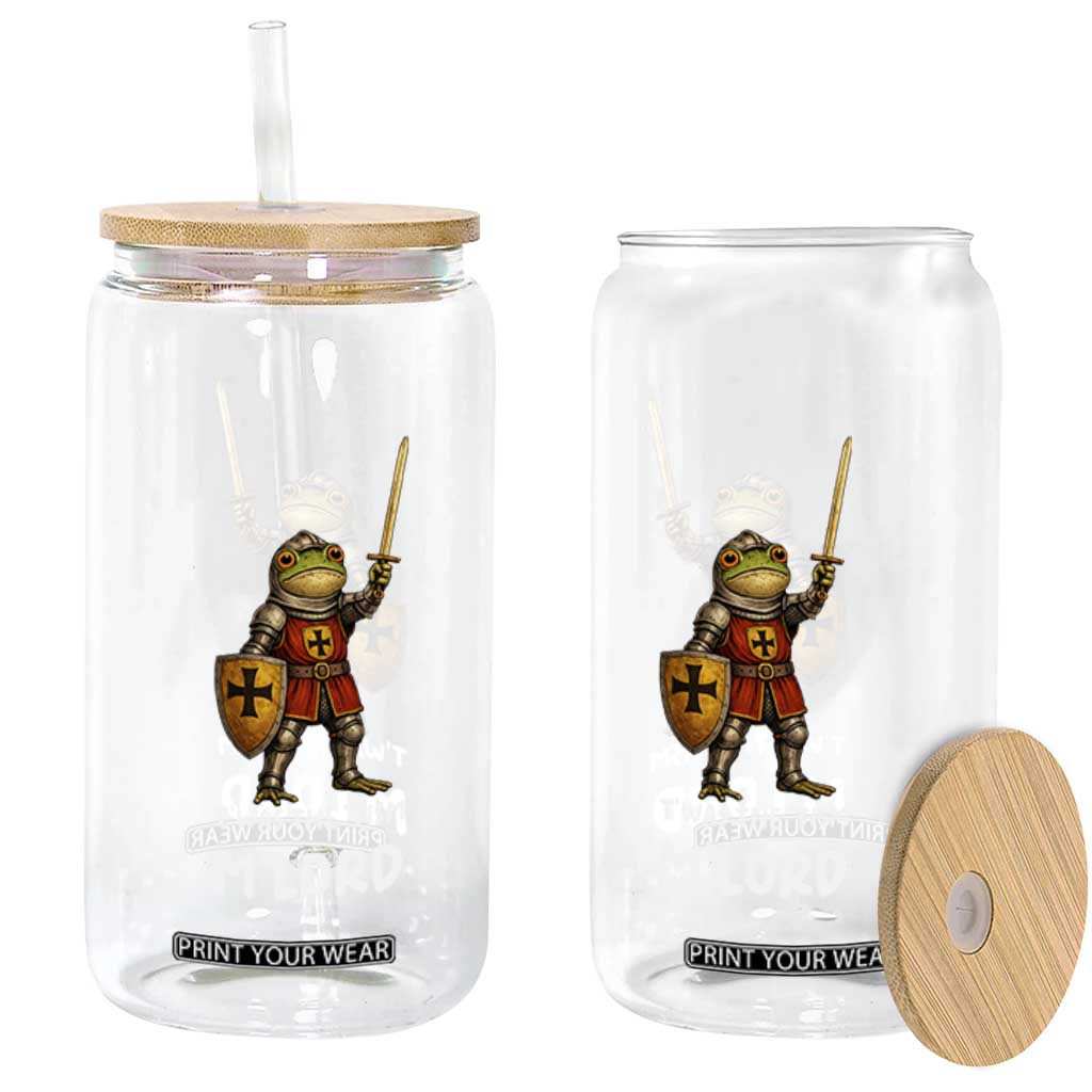 Knight Frog Glass Can Funny T'was The Tism M'Lord Vintage Autism Medieval TS10 Print Your Wear