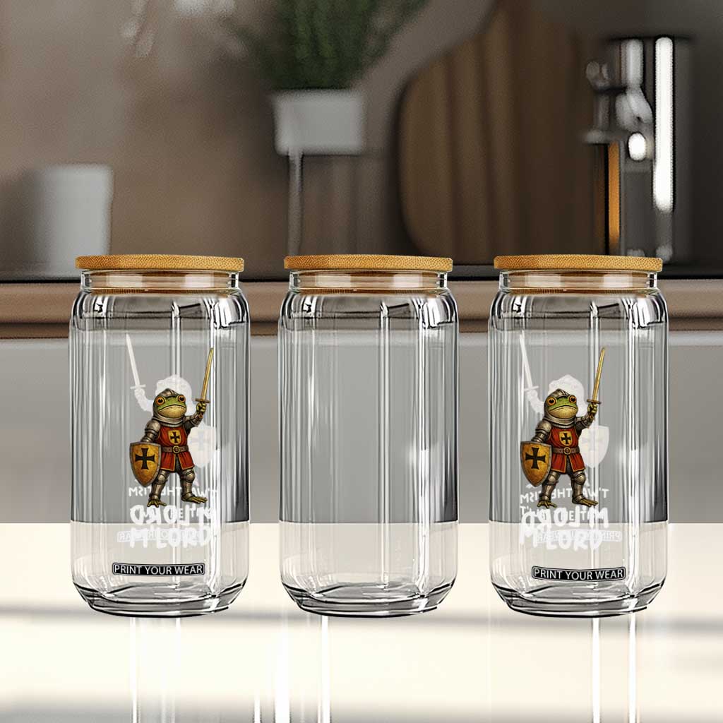 Knight Frog Glass Can Funny T'was The Tism M'Lord Vintage Autism Medieval TS10 Print Your Wear
